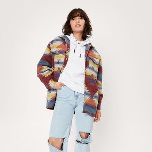 Jodifl Aztec Shacket. NWT. Size Large, but fits up to 2x.